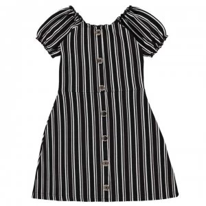 Firetrap Rib Dress Junior Girls - Black Stripe