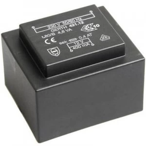 PCB mount transformer 1 x 230 V 2 x 15 V AC 4.80 VA 160 mA