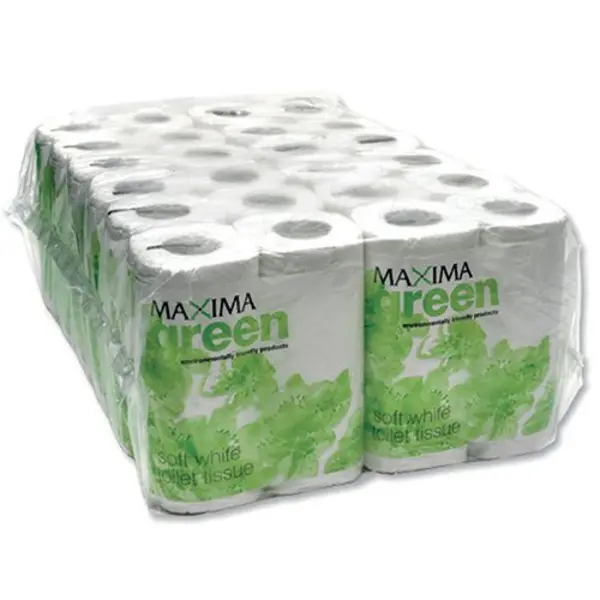 Maxima Maxima Green 2-Ply White Toilet Roll 200 Sheet (Pack of 48) KMAX200G 1102004