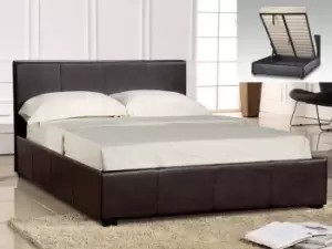 Prado Plus Hydraulic King Size Ottoman Bed Brown