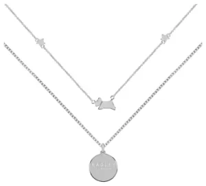 Radley Silver Plated Leaping Dog and Star Pendant Neckalce