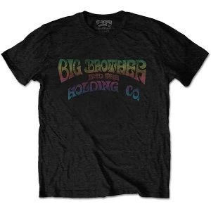 Big Brother & The Holding Company - Vintage Logo Unisex Small T-Shirt - Black