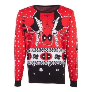 Marvel Comics - Deadpool Christmas Unisex XX-Large Christmas Jumper - Multi-Colour