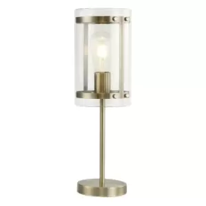 Luminosa Lighting - Luminosa Table Lamp, 1 Light E27, Antique Brass