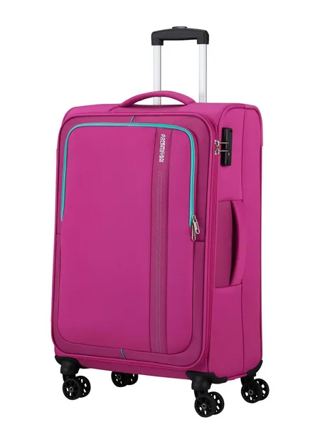 American Tourister Sea Seeker VZDUZ Spinner Medium Soft Deep Fuchsia Suitcase