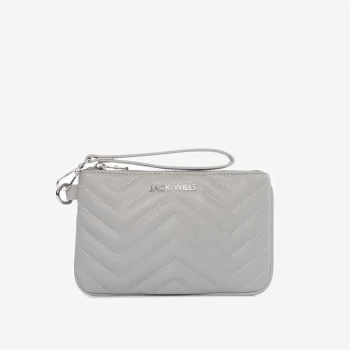 Jack Wills Small Zip Clutch Bag - Grey