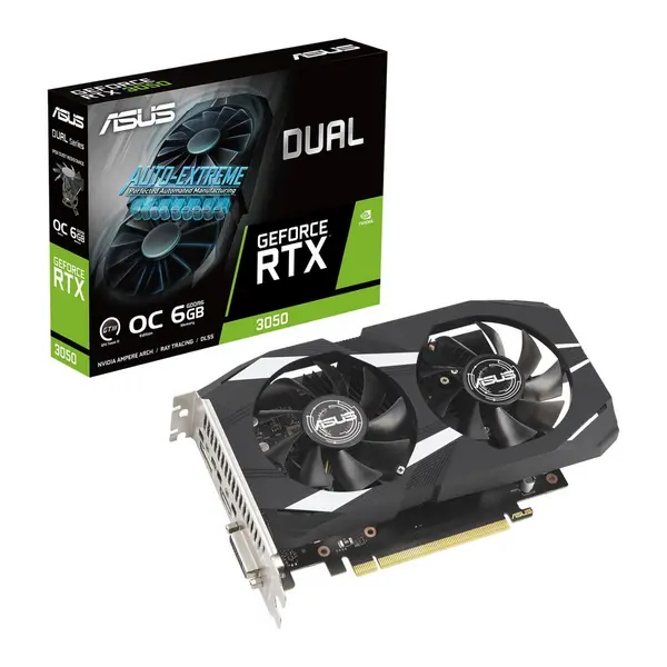 ASUS Dual GeForce RTX 3050 6GB GDDR6 Graphics Card - DUAL-RTX3050-O6G