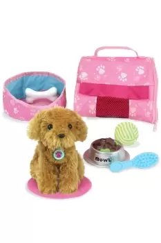 Sophia's - Plush Dog with Carrier & 8 Accessories