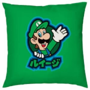 Nintendo Luigi Kanji Cushion Cover - Smooth Linen