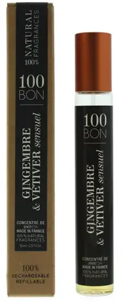 100 Bon Gingembre and Vetiver Sensuel Eau de Parfum Unisex 15ml