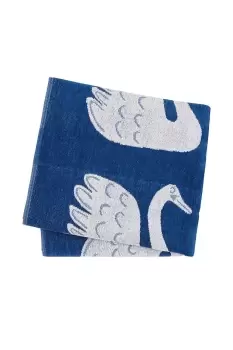 Swim Swam Swan' Cotton Towels