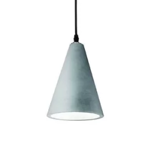 Oil 1 Light Ceiling Pendant Cement Grey, E27