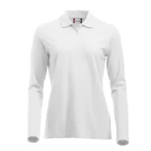 Clique Womens/Ladies Classic Marion Long-Sleeved Polo Shirt (XS) (White)