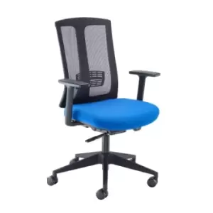 Ronan mesh back operators chair with fixed arms - blue