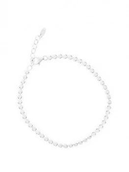 Simply Silver Sterling Silver Polished Flat Bead Bracelet