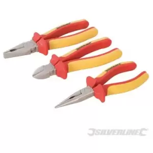 282501) vde Expert Pliers Set 3pce 3pce - Silverline