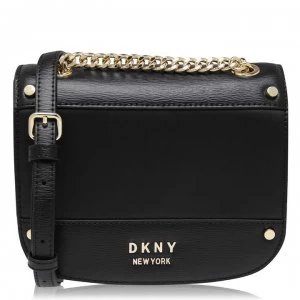 DKNY ThIST Flap Over Shoulder Cross Body Bag - Black Gold BGD