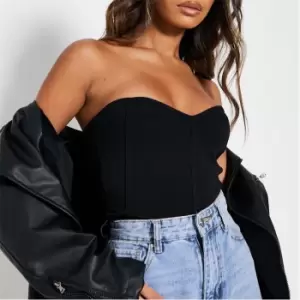 I Saw It First Bandeau Corset Top - Black