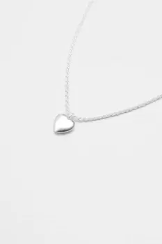 Sterling Silver 925 Polished Heart Necklace