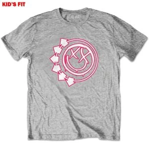 Blink-182 - Six Arrow Smiley Kids 13 - 14 Years T-Shirt - Grey