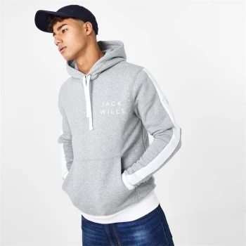 Jack Wills Dornoch Panel Hoodie - Grey