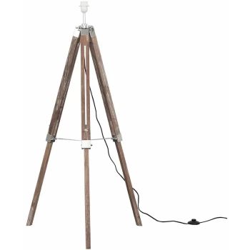 Distressed Tripod Floor Lamp Base - Wood