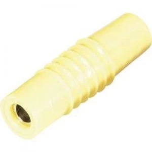 Jack socket Plug straight Pin diameter 4mm Yellow Schnepp