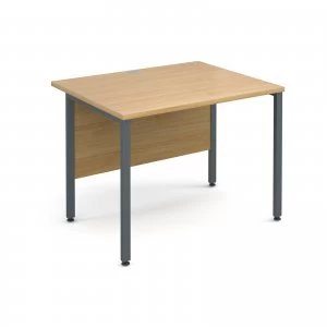 Maestro 25 GL Straight Desk 1000mm x 800mm - Graphite H Frame OAK top