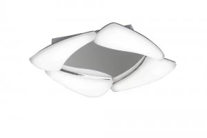 Flush Flush Ceiling 24W LED 3000K, 2160lm, Polished Chrome, Frosted Acrylic