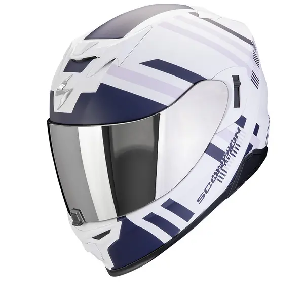 Scorpion EXO-520 Evo Air Banshee Matt White Blue Purple Full Face Helmet XXS