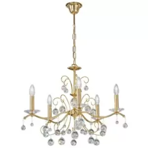 Kolarz Lighting - Kolarz CARMEN 2 - Classic Crystal 5 Arm Chandelier Polished Gold, 5x E14