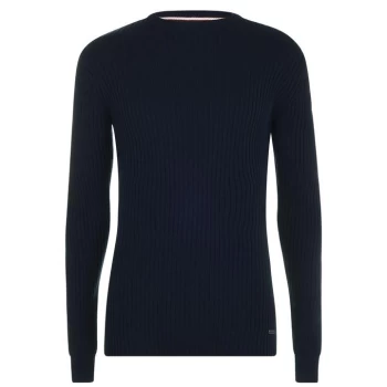 Kangol Waffle Crew Knit Jumper Mens - Navy