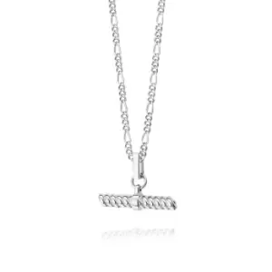 Daisy London 925 Sterling Silver Treasures Rope T Bar Necklace Sterling Silver