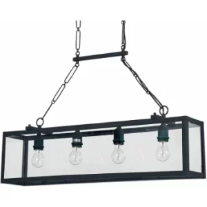 Black pendant IGOR 4 bulbs