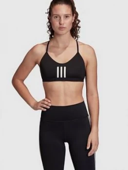 adidas Am 3 Stripe Mesh Bra, Black, Size 2Xs, Women