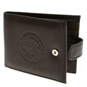 Celtic FC Mens Official RFID Embossed Leather Wallet (One Size) (Black)