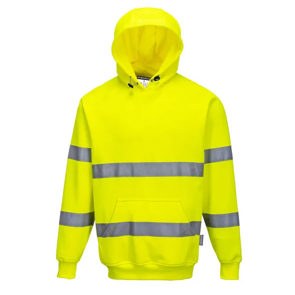 Portwest Class 3 Hi Vis Hooded Sweatshirt B304YERXXXL Colour: Yellow