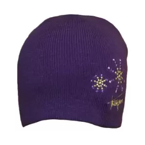 Trespass Childrens Girls Sparkle Knitted Beanie Hat (2/4 Years) (Wildberry)