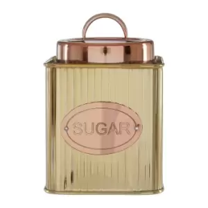 Sugar Canister in Gold Stripe