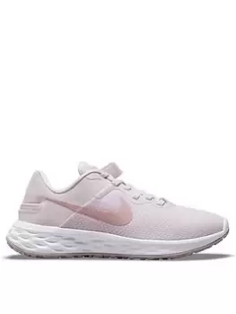 Nike Revolution 6 Flyease - Pink/White, Size 8, Women