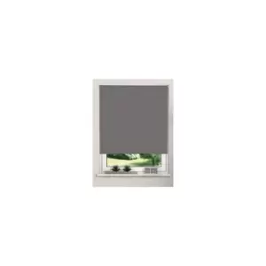 Newedgeblinds - Thermal Greyout Roller Blinds (165cm Drop) Trimmable (Grey, 70cm (27.55'))