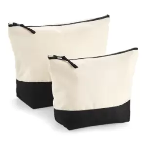 Westford Mill Dipped Base Canvas Accessory Bag (Pack of 2) (L) (Natural/Black)