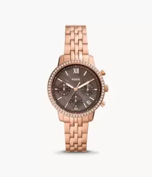 Fossil Women Neutra Chronograph Rose Gold-Tone Stainless Steel Watch