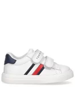 Tommy Hilfiger Boys Low Cut Velcro Trainer - White, Size 11 Younger