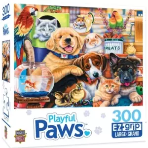 Masterpieces Puzzle Playful Paws Home Wanted Ez Grip Puzzle 300 piece jigsaw puzzle