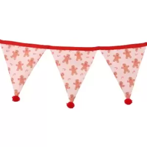 Something Different Gingerbread Man Bunting (One Size) (Blush Pink/Red)