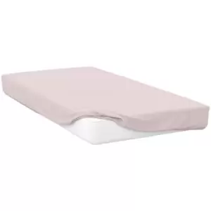 Belledorm 200 Thread Count Egyptian Cotton Fitted Sheet (Single) (Powder Pink) - Powder Pink