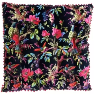 Paradise Velvet Floor Cushion Black