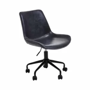 Interiors by PH Leather Effect Office Chair, Grey