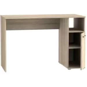 Forte Modern 1 Door Home Office Desk with Shelving - Sonoma Light Oak - Sonoma Light Oak